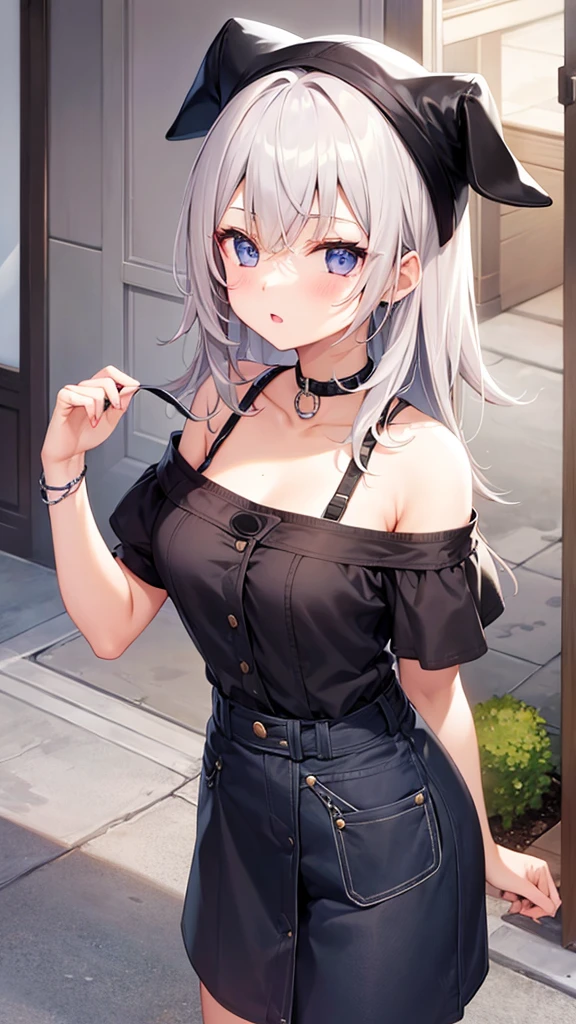 Girl&#39;s White Hair Uniform