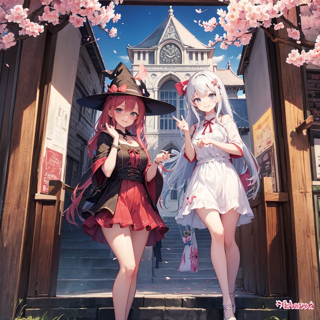 witch（Art room　Painting on canvas（cherry blossoms　　Sculpture）smile　Tower of Babel）Poster