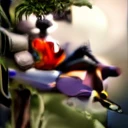 Realistic photo, looks like a 27 year old Indonesian man, thin body, very short hair, wearing an orange hoodie, wearing sunglasses, wearing long black jeans, wearing blue flip-flops, sitting on a mattress hanging over a cliff. the tall one, it looks like his bed is using a rope tied to a tree, it looks like he's playing a game on his smartphone