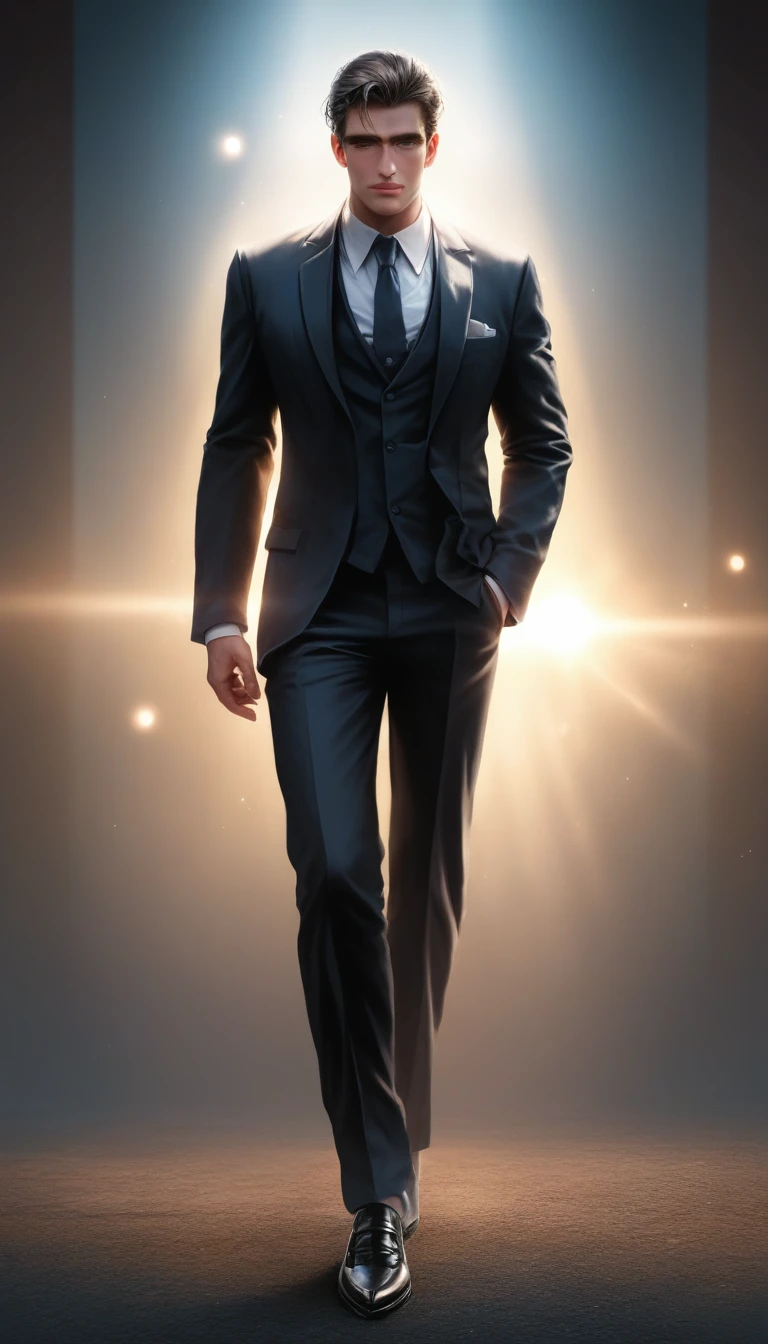 ((a handsome man, elegant male model, full body portrait:1.5)), (best quality,4k,8k,highres,masterpiece:1.2),ultra-detailed,(realistic,photorealistic,photo-realistic:1.37),HDR,UHD,studio lighting,ultra-fine painting,sharp focus,physically-based rendering,extreme detail description,professional,vivid colors,bokeh,dramatic lighting,cinematic composition