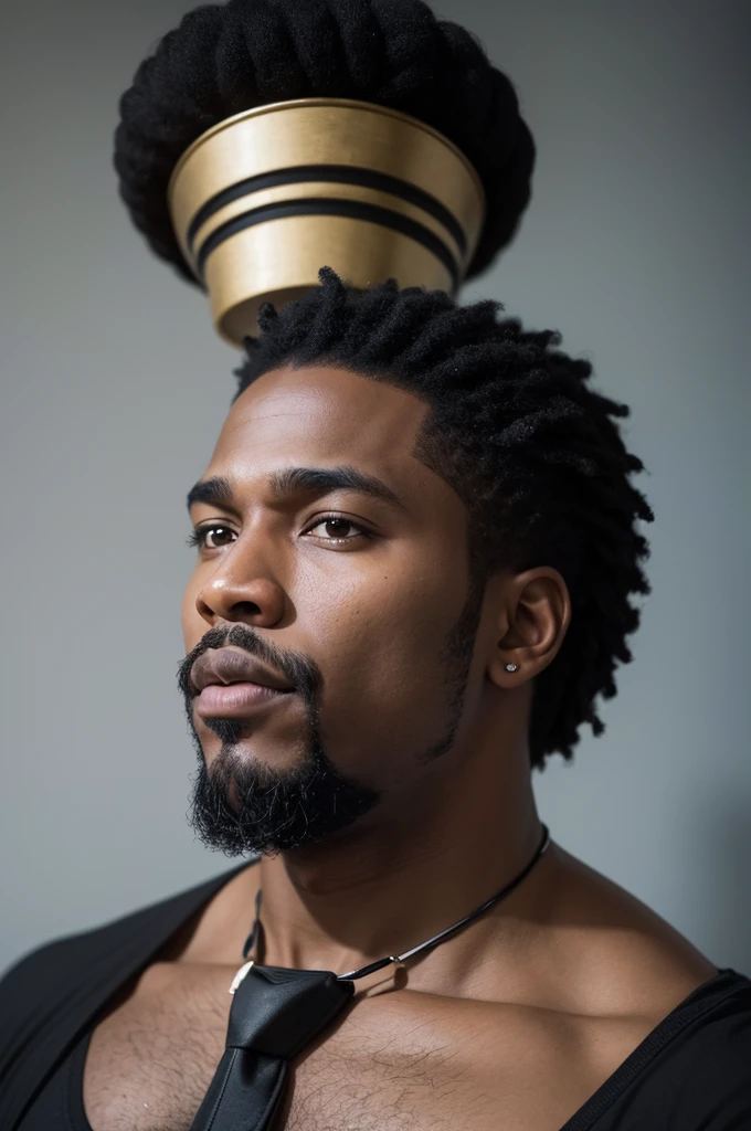 Black man with a goatee