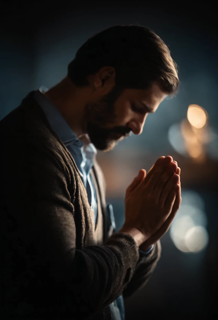 man praying