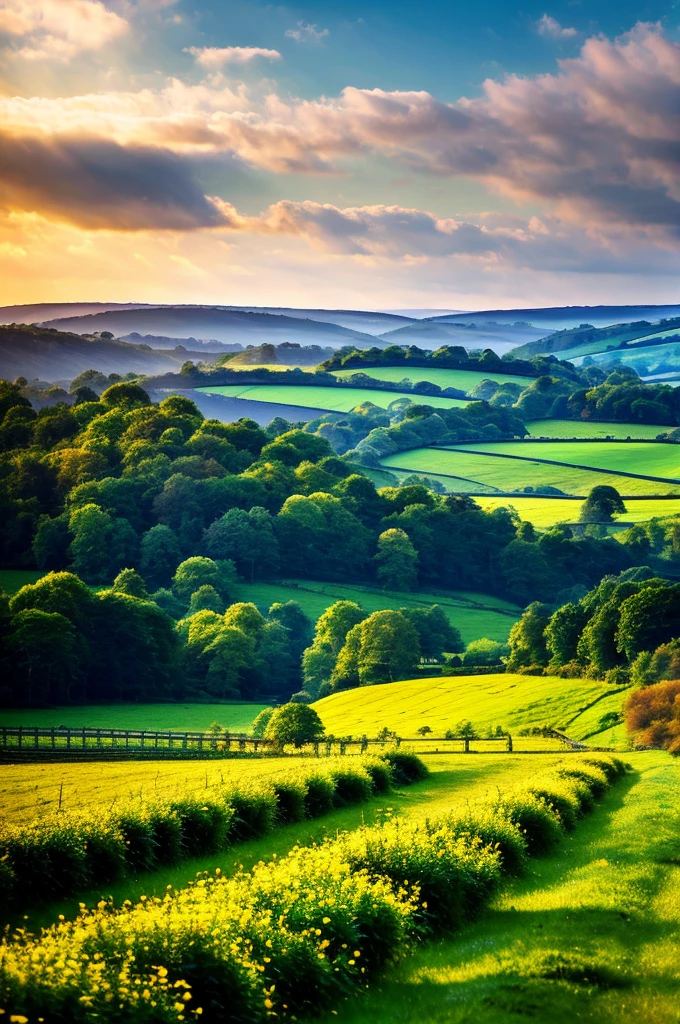 Original landscape,Sky and clouds,Tyndall effect,A country road,Colorful hot air balloon,Tyndall effect,Tyndall effect,High quality desktop wallpaper, Verdant forest, Detailed field properties, Beautiful English countryside, Stunning scenery, Rolling Hills, Landscape Wallpaper, Lush countryside, Green forests, Stunning scenery, Green fields in the background, High quality wallpaper, Beautiful wallpapers,Ultra high quality,Ultra HD,Ultra-high resolution