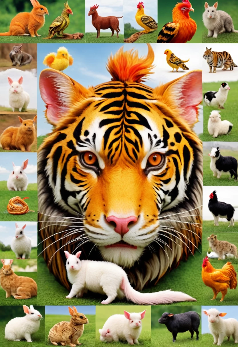 dragon
rabbit
tiger
cow
mouse
pig
dog
chicken
monkey
sheep
article
snake
Images all together