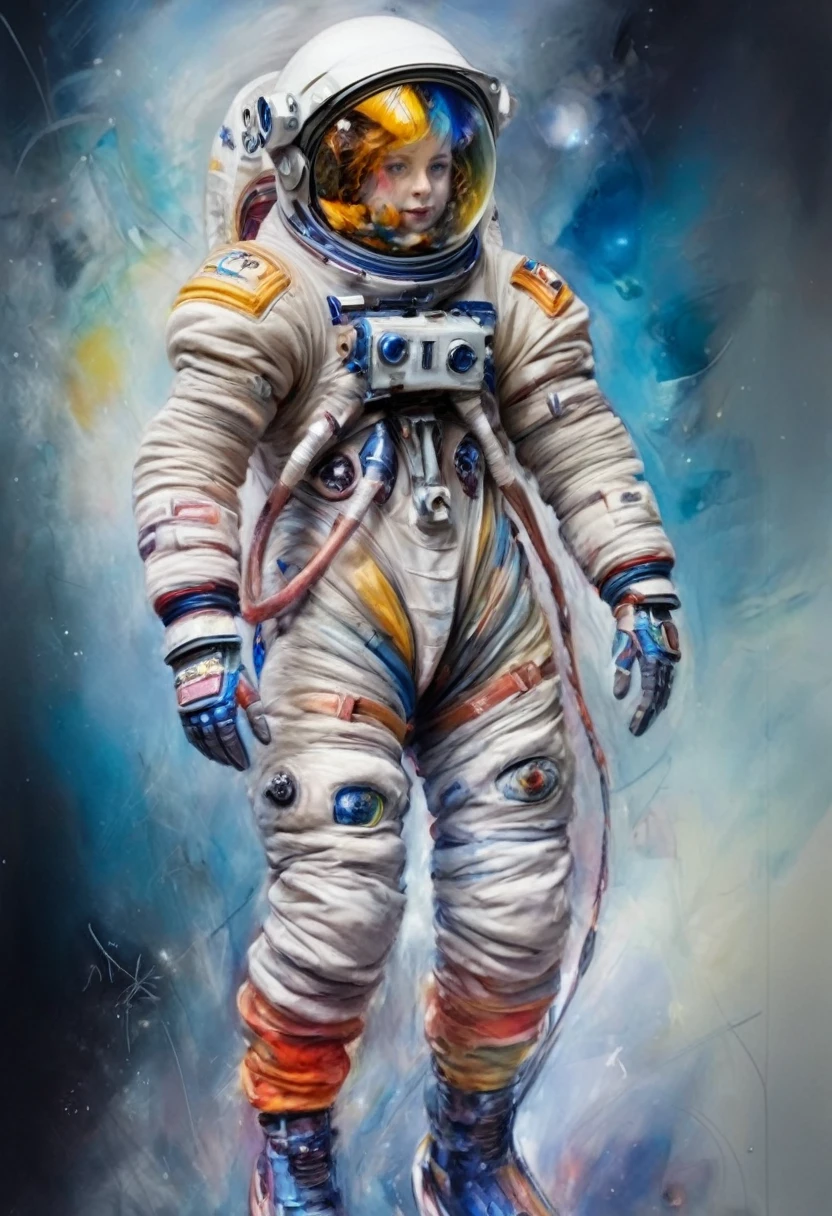 Astronaut, full body, by Studio Ghibli, best quality, masterpiece, very aesthetic, perfect composition, intricate details, ultra-detailed, vivid colors