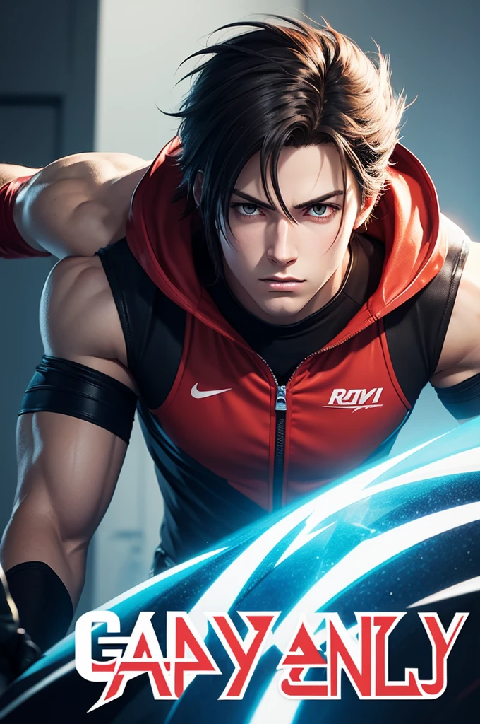 Create an image of a fictional character called JAY LACEY GAMES and create it with an anime style