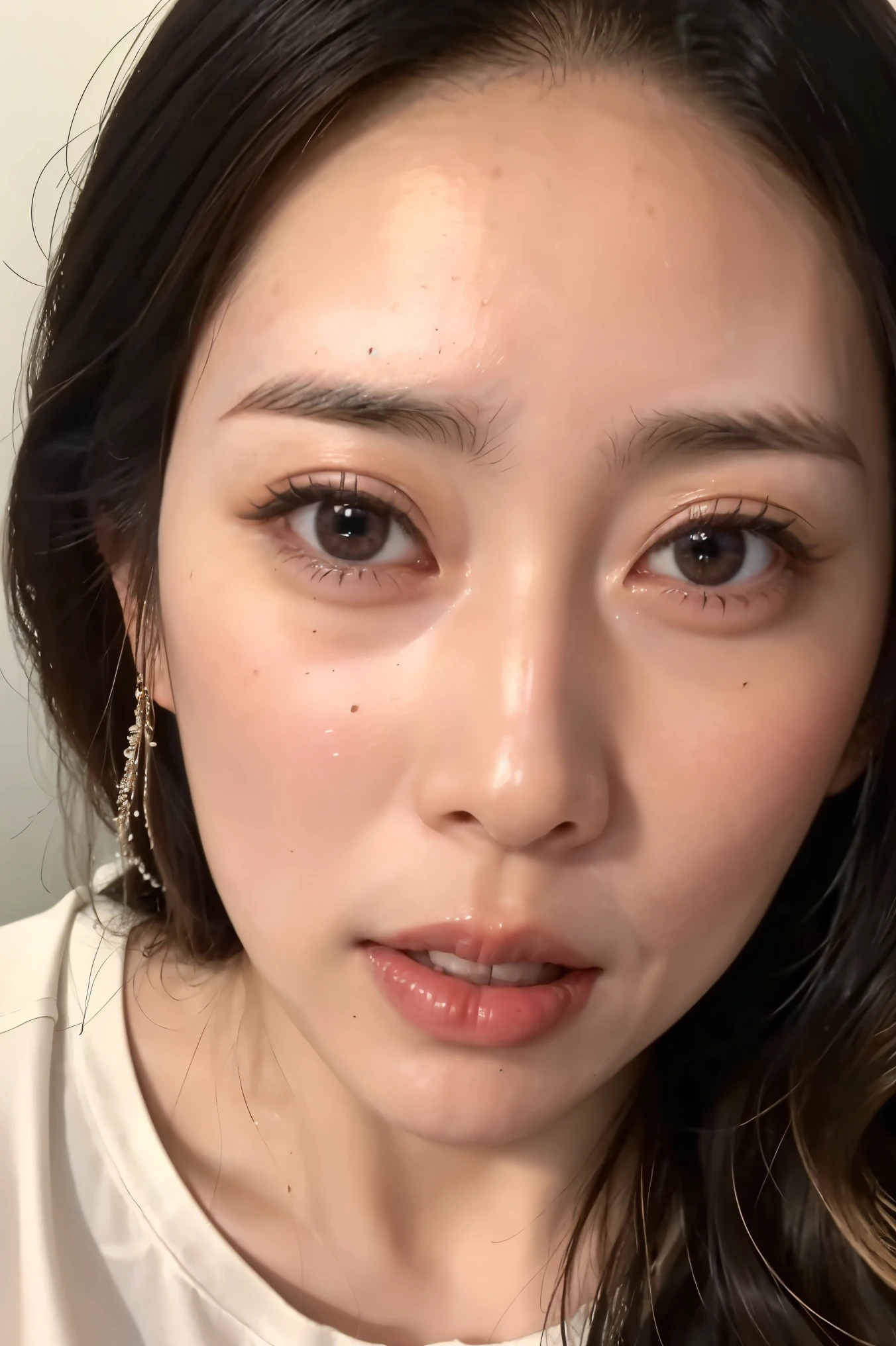 (Realistic:1.3、Ultra HD、Ultra-high resolution、8K、Japanese Housewife、寝室でBlowjobチオをするMature Woman:1.5、At the bed)、((Look Viewer:1.8))、(Extremely realistic skin texture:1.4)、(Realistic:1.3)、short hair、((Embarrassed expression:1.5))、(blonde:1.5)、48-year-old woman、Mature Woman、Ponytail Hairstyles、(Brown eyes:1.3)、(Face close-up:1.38)、(Sweaty:1.2)、(Nipplesを見せる)、((衣服から突き出たNipples,))、dress、美しいNipples、Nipples、(Shooting from the side:1.1)、Drooling、((Blowjobチオ:1.6、Blowjob、Cum in mouth、Bukkake))
