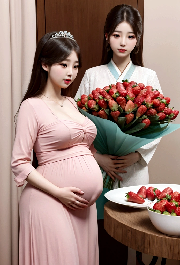 SeaArt Bot Txt2Img Studio 00:05:59  
Pregnant woman fat 1 belly Arafer woman in pink dress holding a strawberry bouquet, beautiful South Korean woman, beautiful Korean woman, Korean woman Beautiful, Pretty Girl, Korean Girl, Korean Girl, B