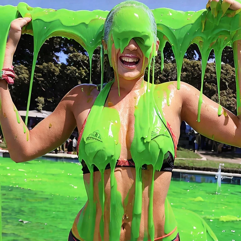 (masterpiece, best quality:1.2), 1girl, solo, dripping green goo