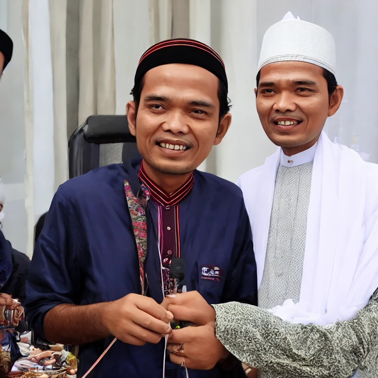 (masterpiece, best quality:1.2), 1man, solo, ustadz abdul somad,