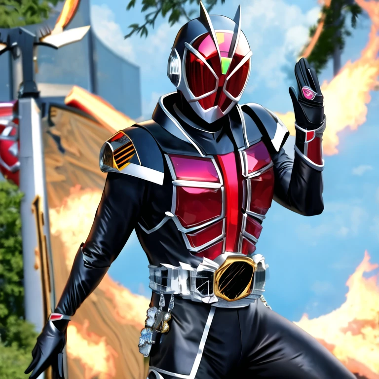 (masterpiece, best quality:1.2), solo, Kamen Rider Wizard