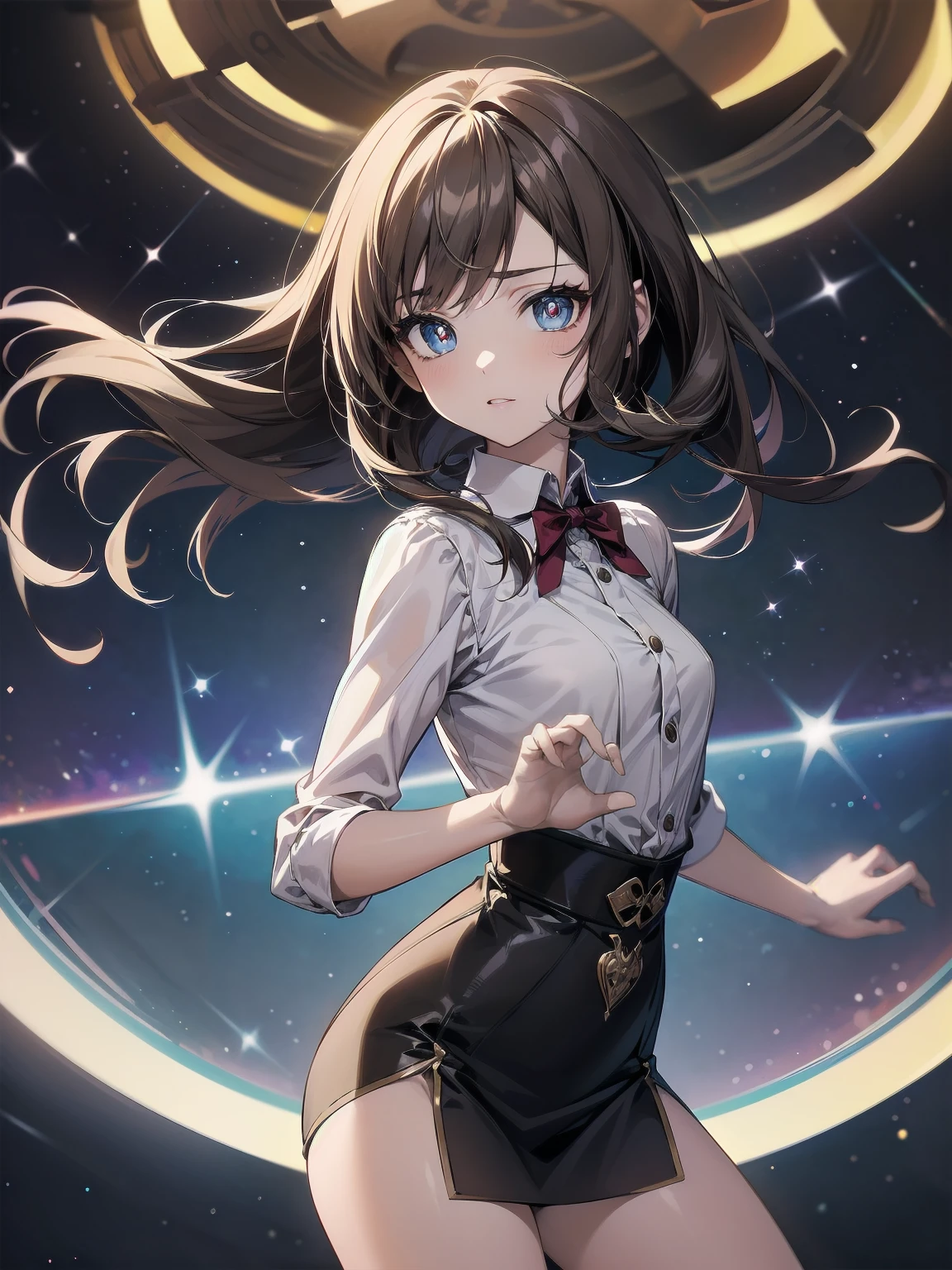((Masterpiece: 1.2), (Best Quality: 1.2), Very high resolution, very detailed, perfect anatomy, dynamic angles, dynamic poses, composition that brings out the best in the subject, Female, alone, solo, The subject is in the center of the screen:1.2)
:1.2)BREAK
((Anime girl shows her cuteness to the viewer)), Subject is a beautiful girl, small breasts, slender body before growth spurt. Small hips, vertically large eyes, delicate and beautiful, well-proportioned irises and pupils, expressive eyes, beautifully detailed lips, high resolution detailed hair, perfect eyes, perfect face, super close skin, perfect fingers,
BREAK
Stylish uniforms in the style of otherworldly fantasy school works, aristocratic-looking, high-class uniforms, noble uniform design, stylish design of school uniforms, Prittskirt
Blake.
((School, various settings of life in a school, a scene from a movie, decor, furniture, light fixtures, fittings, layout, space, detail)), ((crowd, women in background as old as the subject)), fantasy, Victorian alternate universe, early 19th century, shadows, effects, detail. Background of a masterpiece,
BREAK
((Positive: 1.3)),.
BREAK.
Digital Animated Art, Cartoon Style Illustration, Cartoon Illustration