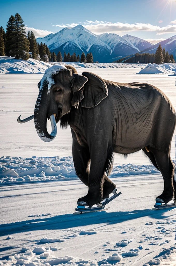 Mammoth ice skating
