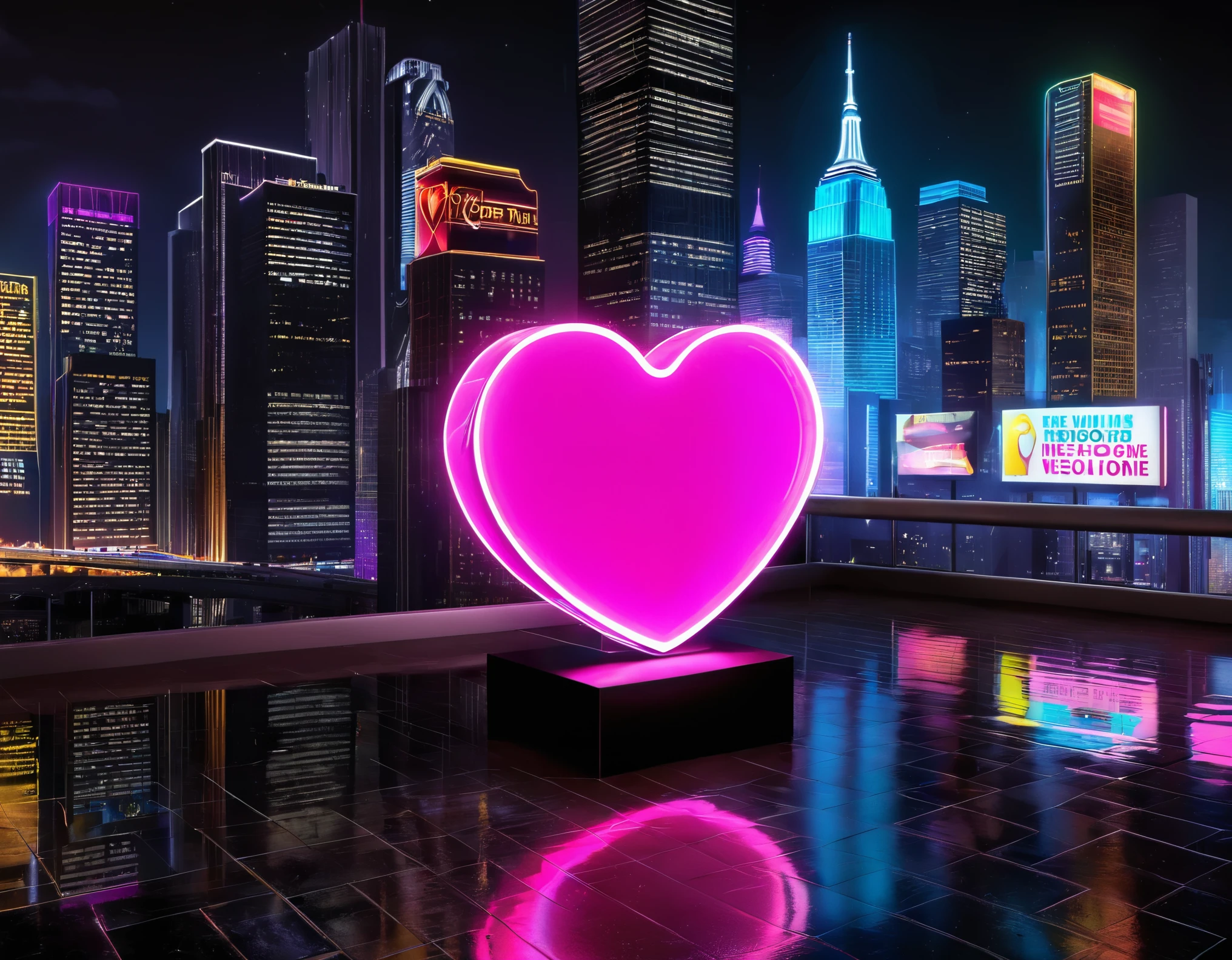 [Neon Heart emoji] Envision a neon-lit cityscape where vibrant signs and symbols beckon towards exclusive content. Each neon sign could represent a different facet of desire, creating a visually striking and alluring scene. Employ realistic rendering techniques to ensure the neon lights emit a seductive glow. Optimize the image for 8K resolution to showcase the vividness and clarity of the neon temptations.