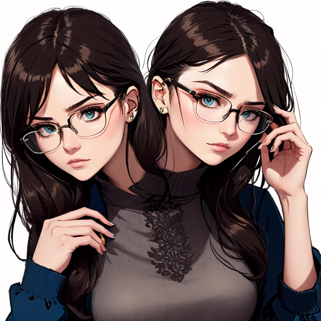 Realistic glasses beauty