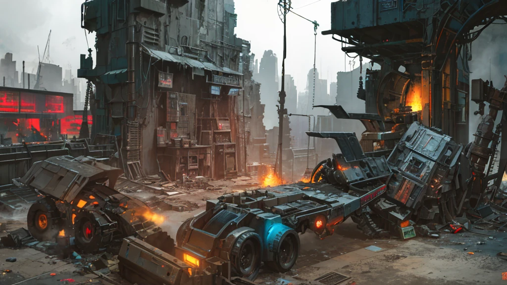 a futuristic abandoned cosmodrome, vibrant colors with high saturation, cyberpunk atmosphere, (best quality,4k,8k,highres,masterpiece:1.2),ultra-detailed,(realistic,photorealistic,photo-realistic:1.37),intricate machinery, glowing neon lights, rusting metal, crumbling concrete, abandoned control panels, futuristic architecture, shattered glass, ominous atmosphere, dramatic lighting, moody shadows, technologically advanced, post-apocalyptic, cinematic composition