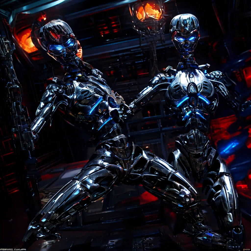 'terminator 3', 'terminator \(series\)', 'T-X', 'T-X(terminator)', 'endoskeleton', 'chrome metal', '(metal skin:1.4)', doing the splits. 'sexy' '(glowing pupils:1.3)', 'blue pupils', '(robot joints:1.3)','Insert the dick','porn',