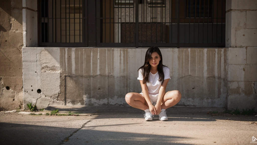 A girl, full body