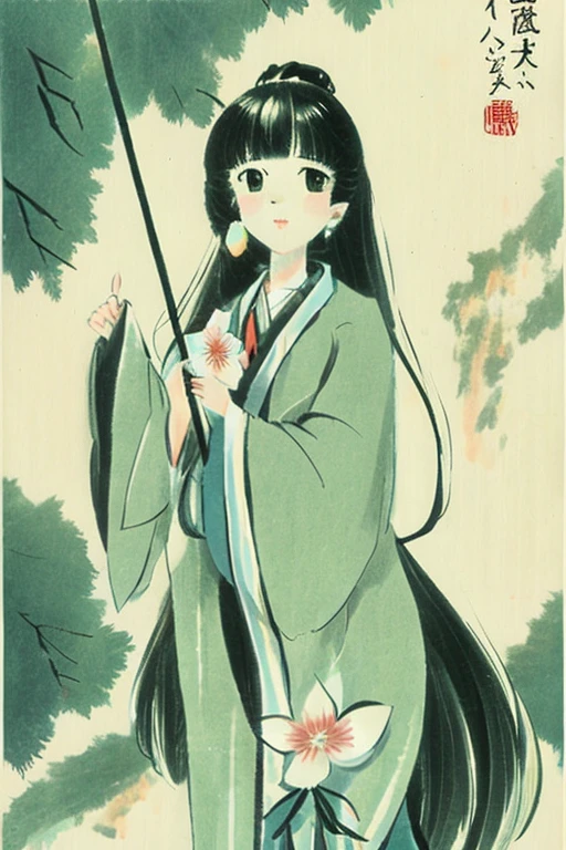 Goddess Benzaiten as a beautiful grown woman