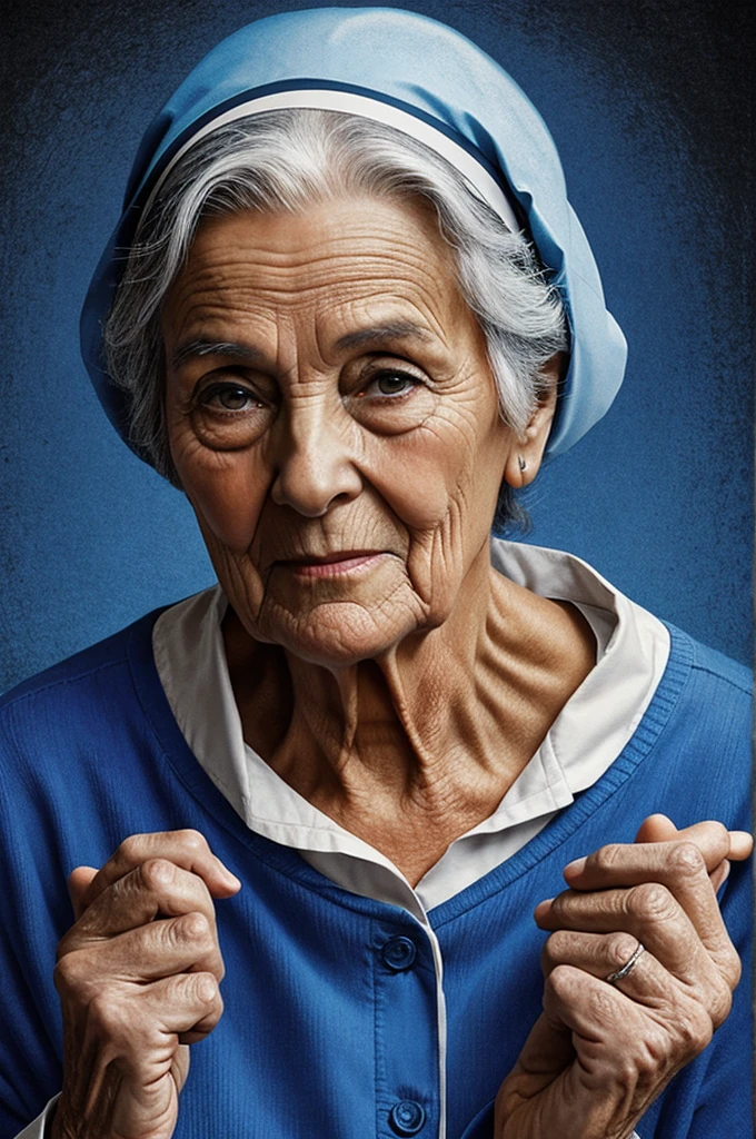 Draw a movie cover about an old woman who likes to do colonoscopies.