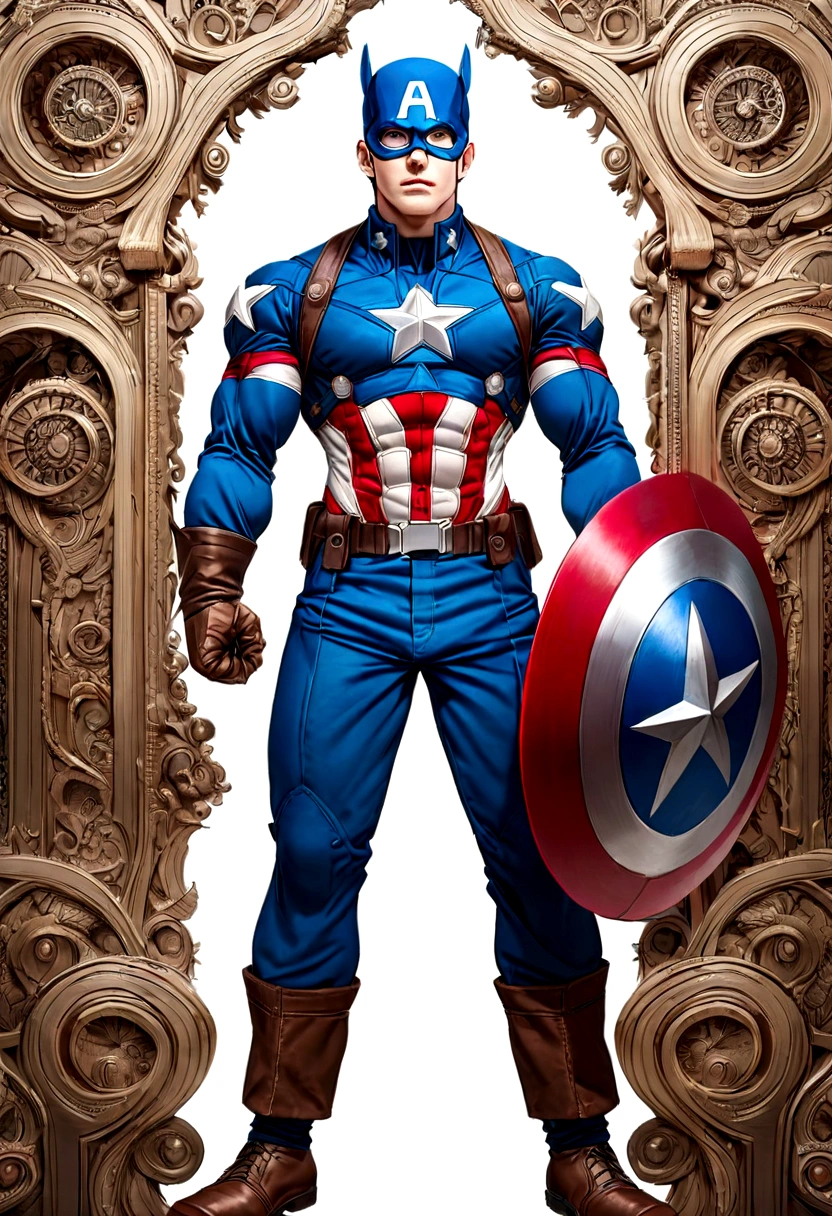 baby dressed as captain america identical to the baby's image