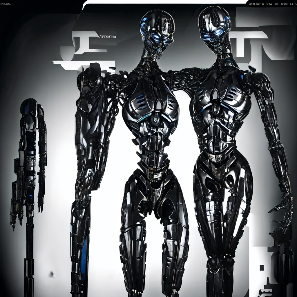 'terminator 3', 'terminator \(series\)',
'T-X', 'T-X(terminator)', 'endoskeleton',
'chrome metal', '(metal skin:1.4)', posing for a magazine. 'full body', 'sexy',
'(glowing pupils:1.3)', 'blue pupils', '(robot joints: 1.3)',