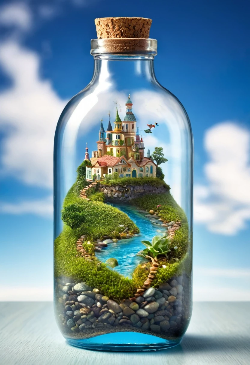Small World in a Bottle, Fantastic Reality, Detailed Image