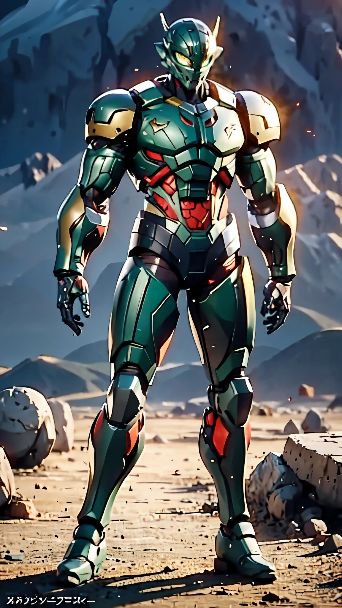 A man wearing a full-face helmet, a fantasy-style biotech armored combat suit, green eyes, (a composite layered chest armor), fully enclosed shoulder guards, matching arm and leg guards, the belt is adorned with dragon claw grasping orbs, (the color scheme is primarily black with red accents), the design balances heavy with agility, a high-tech bio-mecha armor, (Armor Concept Inspired by Dragons, stand on the top of a skyscraper in a futuristic sci-fi city), this character embodies a finely crafted fantasy-surreal style armored hero in anime style, exquisite and mature manga art style, (element, plasma, energy, the armor glows), ((male:1.5)), metallic, real texture material, dramatic, high definition, best quality, highres, ultra-detailed, ultra-fine painting, extremely delicate, professional, perfect body proportions, golden ratio, anatomically correct, symmetrical face, extremely detailed eyes and face, high quality eyes, creativity, RAW photo, UHD, 32k, Natural light, cinematic lighting, masterpiece-anatomy-perfect, masterpiece:1.5