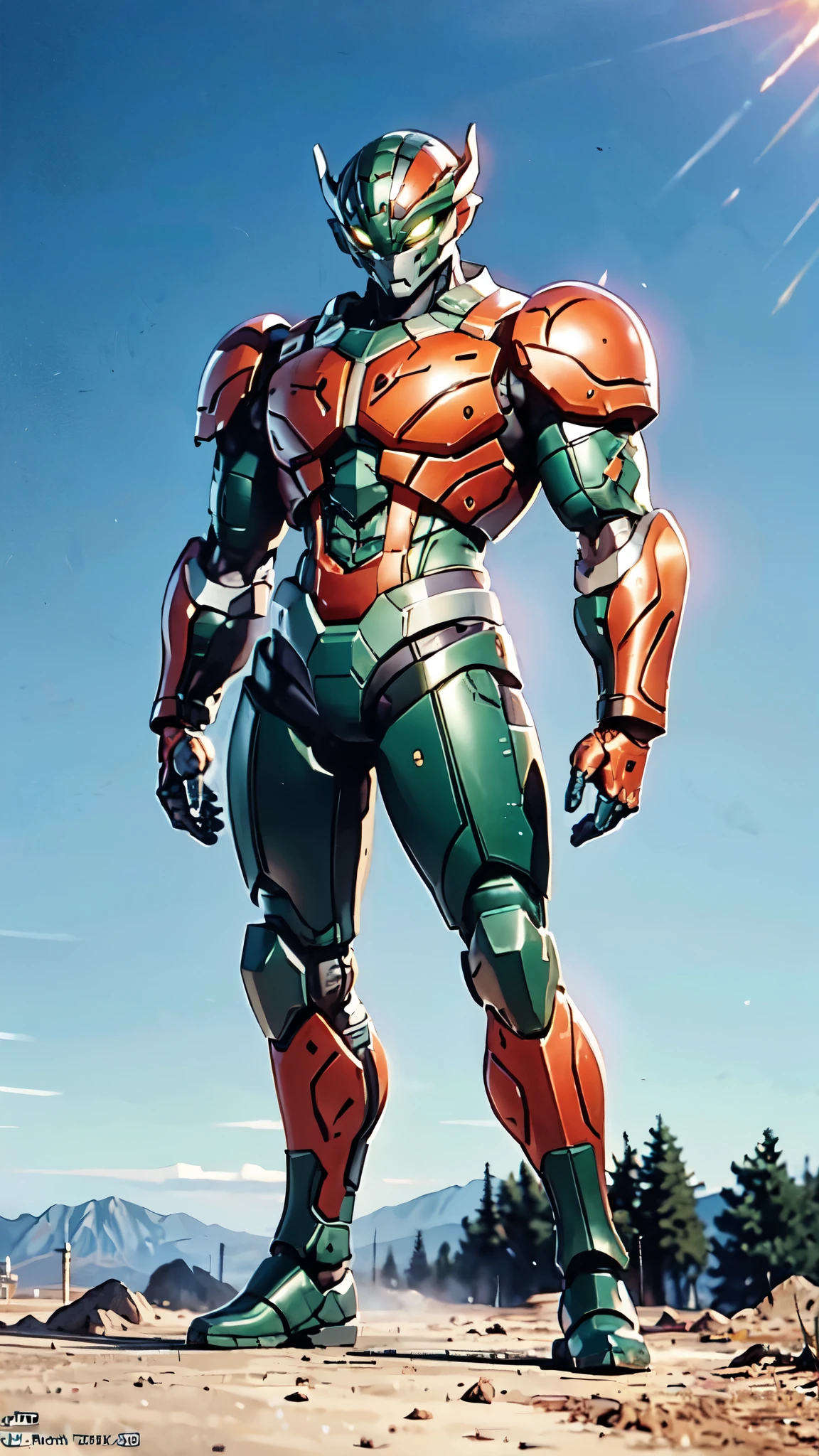 A man wearing a full-face helmet, a fantasy-style biotech armored combat suit, green eyes, (a composite layered chest armor), fully enclosed shoulder guards, matching arm and leg guards, the belt is adorned with dragon claw grasping orbs, (the color scheme is primarily black with red accents), the design balances heavy with agility, a high-tech bio-mecha armor, (Armor Concept Inspired by Dragons, stand on the top of a skyscraper in a futuristic sci-fi city), this character embodies a finely crafted fantasy-surreal style armored hero in anime style, exquisite and mature manga art style, (element, plasma, energy, the armor glows), ((male:1.5)), metallic, real texture material, dramatic, high definition, best quality, highres, ultra-detailed, ultra-fine painting, extremely delicate, professional, perfect body proportions, golden ratio, anatomically correct, symmetrical face, extremely detailed eyes and face, high quality eyes, creativity, RAW photo, UHD, 32k, Natural light, cinematic lighting, masterpiece-anatomy-perfect, masterpiece:1.5