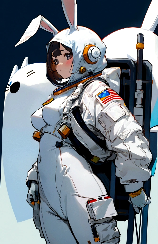 Astronaut and sexy rabbit girl