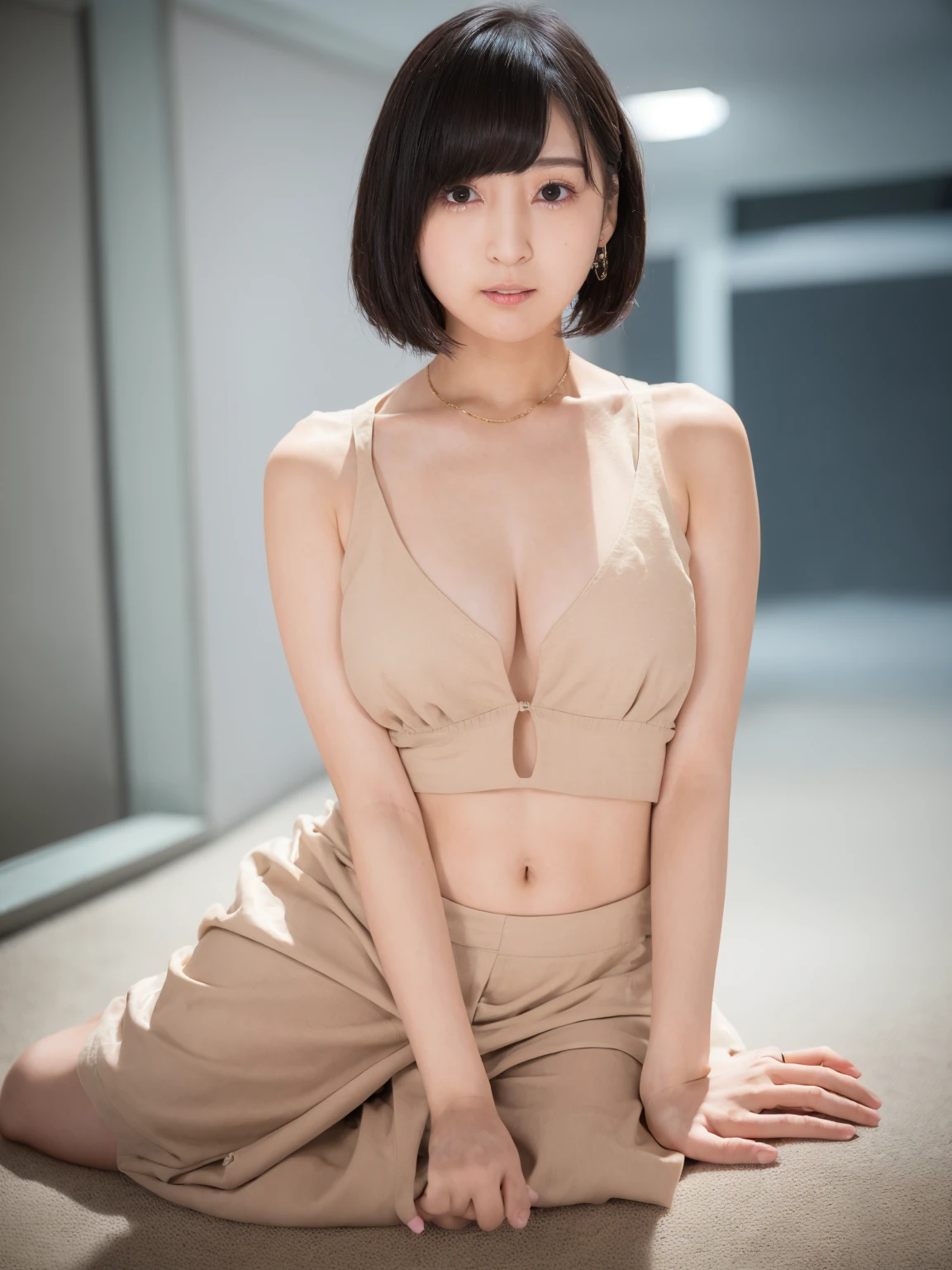 (8k, Best Quality, Masterpiece: 1.2),　young girl、masterpiece、onsen、(nude:1.8)、pubic hair、photo realistic、realistic、full body