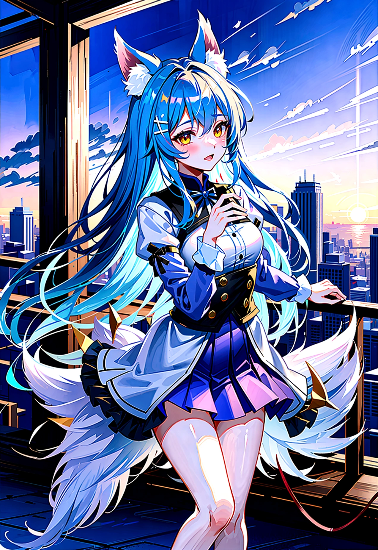 fox Light blue hair beast girl indigo fur fox beast girl fox Light blue hair fox Light blue hair beast girl indigo fur fox beast girl beast girl indigo fur fox beast girl Sesshomaru, Yellow eyes, Anime, Perfect face, Perfect Lighting, Outdoors, Warm colors, Dark purple sky, Autumn sunset, \(inuyasha\), Bearing Claw, Ready to fightPerfect Lighting, Outdoors, Warm colors, Dark purple sky, Autumn sunset, fox Light blue hair beast girl indigo fur fox beast girl