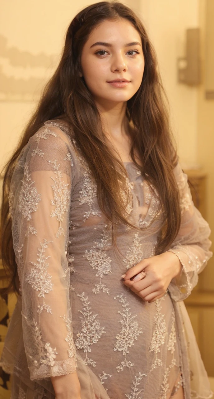 Don't touch face. Nude lingerie hot girl with same face in picture 