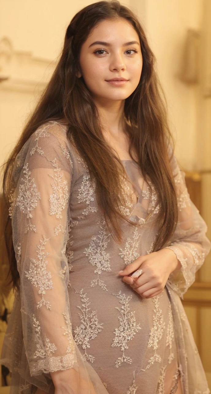 Don't touch face. Nude lingerie hot girl with same face in picture