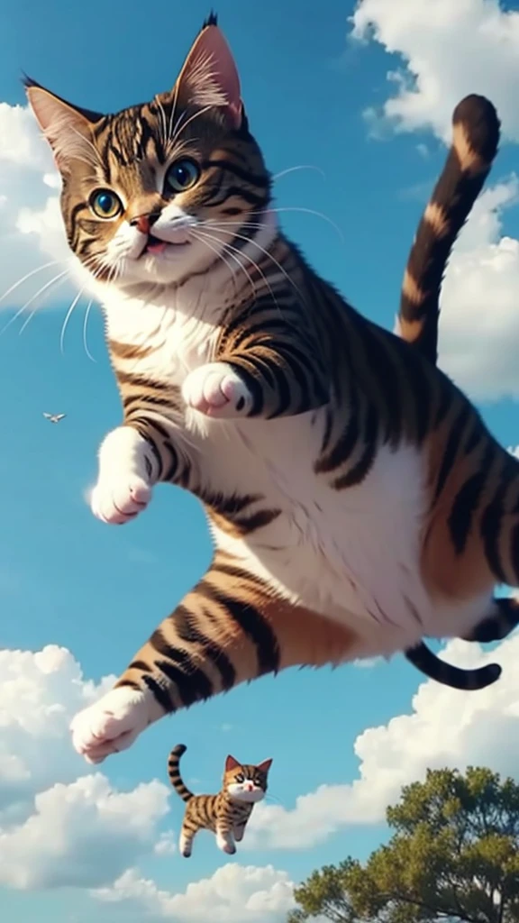 Cute flying cat video