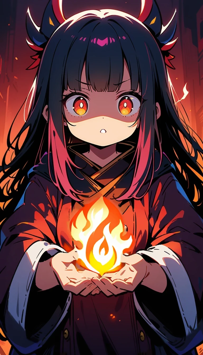 The flame is very small