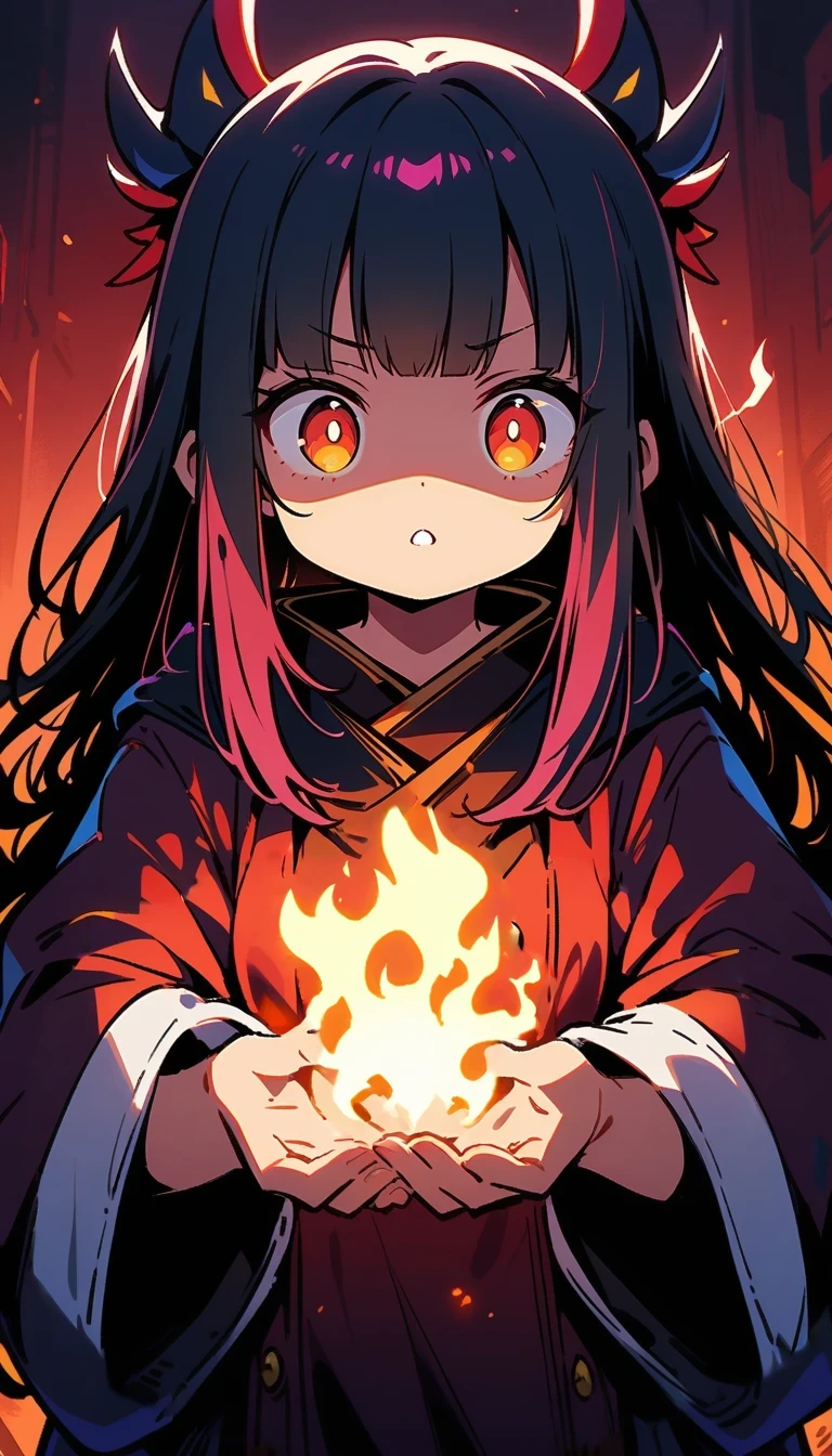 The flame is very small