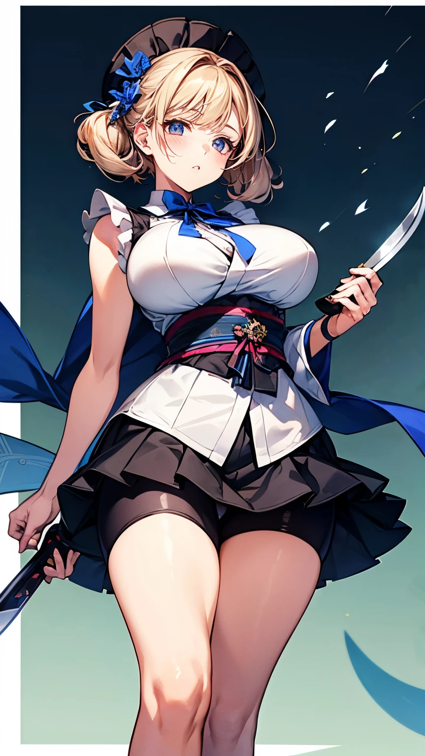 (Very delicate and beautiful:1.2)super model,,Big Breasts,Beautiful breasts,voluptuous,【bike shorts】,,【3girls】,,Highest quality, High resolution, 8K,Kick in a hurry.mini skirt,Japanese ta,knife,Blue Flame