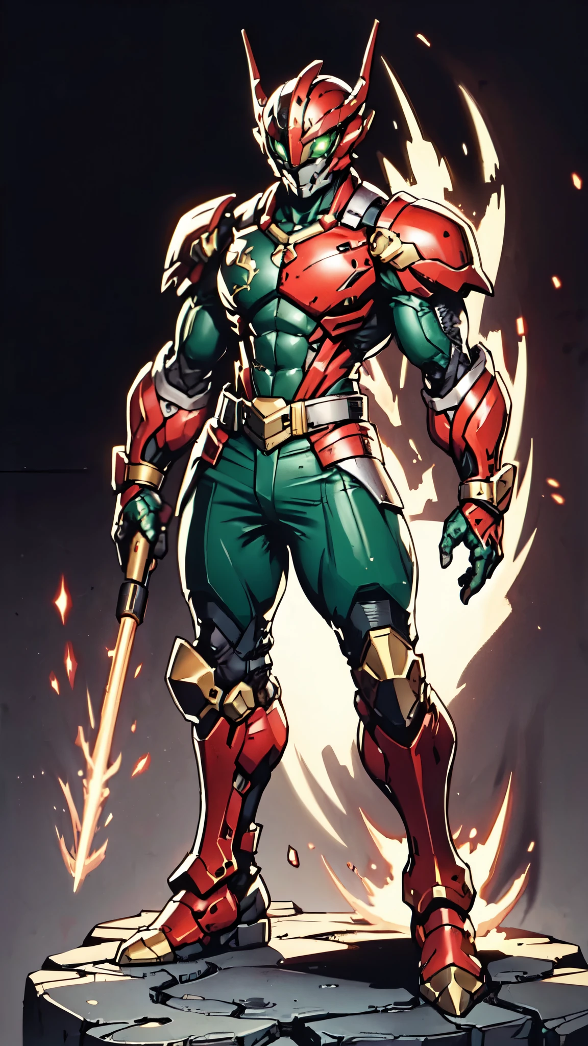 A man wearing a full-face helmet, a fantasy-style biotech armored combat suit, green eyes, (a composite layered chest armor), fully enclosed shoulder guards, matching arm and leg guards, the belt is adorned with dragon claw grasping orbs, (the color scheme is primarily black with red accents), the design balances heavy with agility, a high-tech bio-mecha armor, (Armor Concept Inspired by Dragons, stand on the top of a skyscraper in a futuristic sci-fi city), this character embodies a finely crafted fantasy-surreal style armored hero in anime style, exquisite and mature manga art style, (element, plasma, energy, the armor glows), ((male:1.5)), metallic, real texture material, dramatic, high definition, best quality, highres, ultra-detailed, ultra-fine painting, extremely delicate, professional, perfect body proportions, golden ratio, anatomically correct, symmetrical face, extremely detailed eyes and face, high quality eyes, creativity, RAW photo, UHD, 32k, Natural light, cinematic lighting, masterpiece-anatomy-perfect, masterpiece:1.5