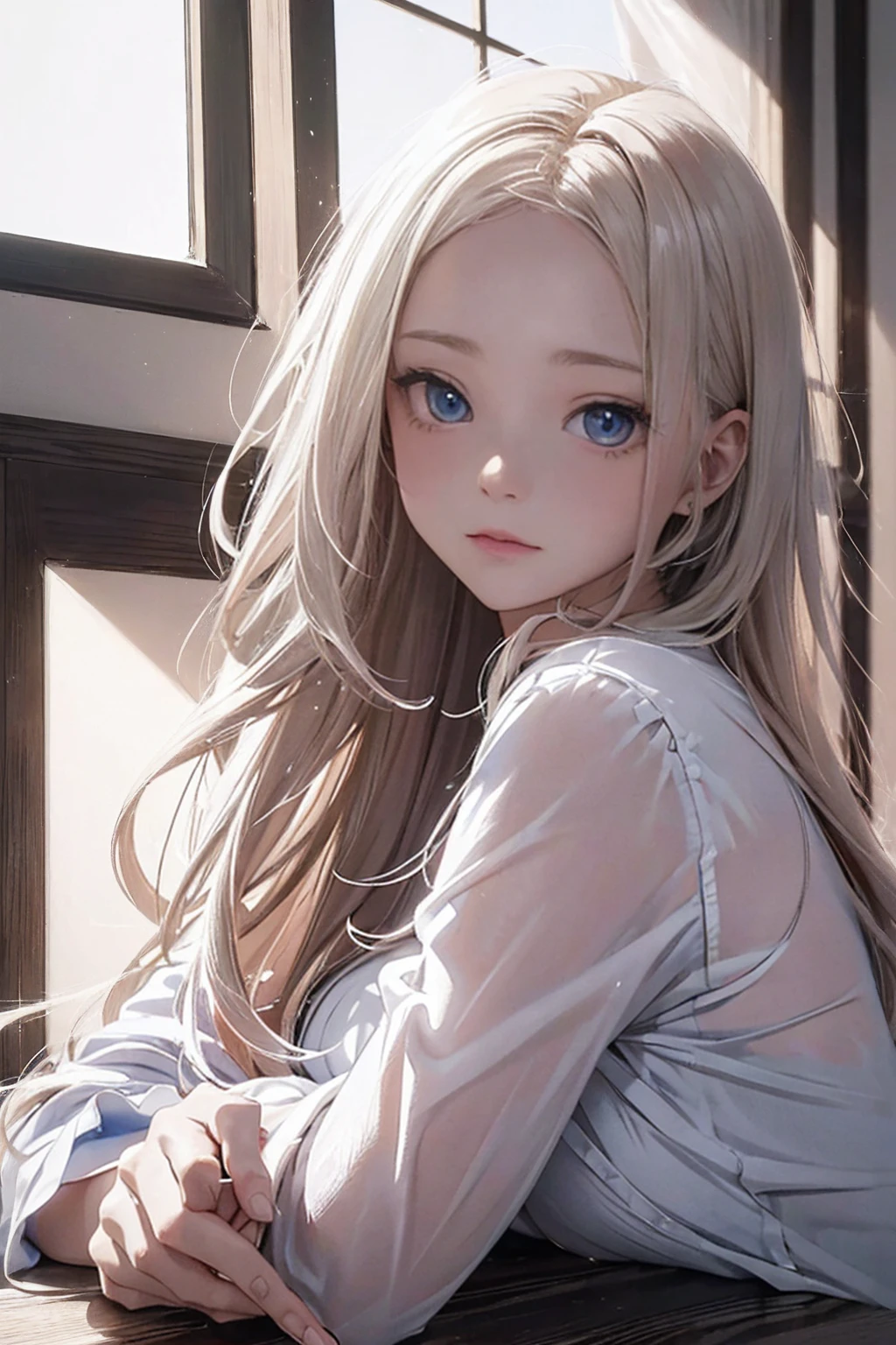 ((1 Female, 1 person, Solitary) Alice, Humanity, Long curly blond hair, blue eyes, freckle, teenager, 18 years, Rebirth_ongoing) (Main Part, Super detailed, 8K, (HD, Sunlight:0.5, Soft_shadow:0.5, atmosphere_light, 8K, 4K, Surrealism, elegant, ((((Appearance)))), Soft Ton, 柔和的light))(((Dark, Chiaroscuro)))