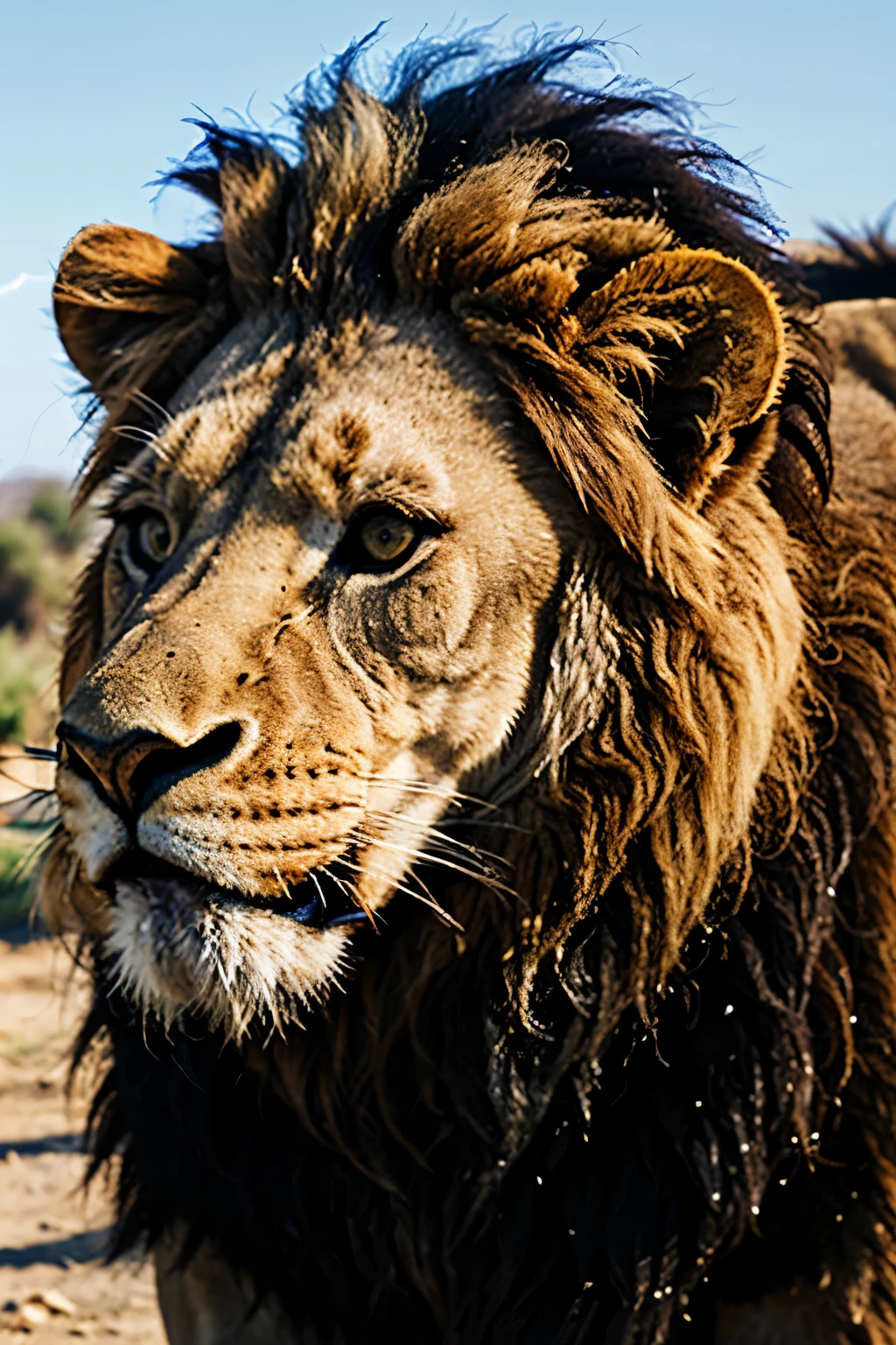 YOU MADE THE HEAD OF A LION IF IT HAS A SCAR IN ITS EYE