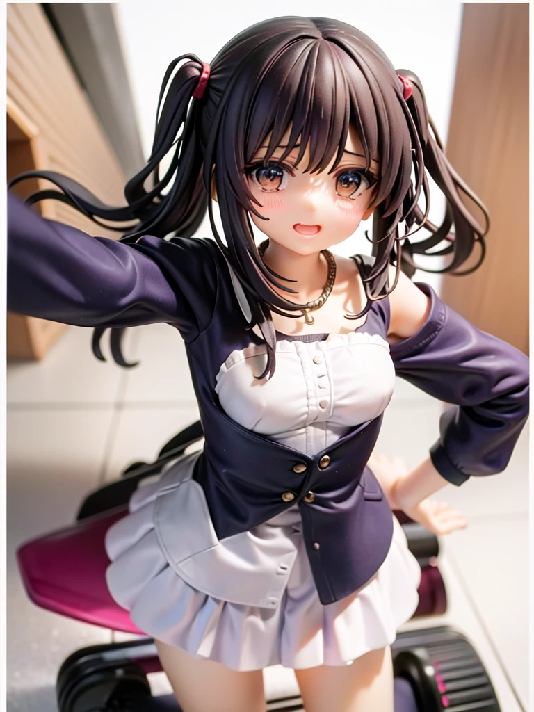 2A cute girl around her age Crying and begging to be carried