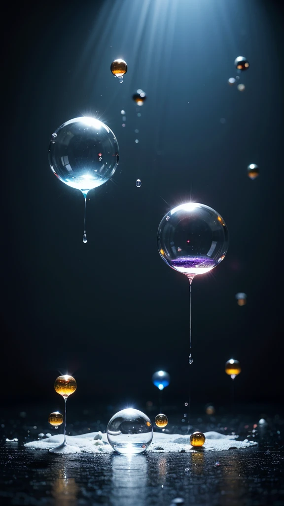 born, Highest quality, High resolution, masterpiece: 1.3), Bubbles floating on water, masterpiece, Soft and forgotten, Realistic, 1 scene, A closer look, Shining Surface, Translucent foam, Dynamic Movement, Enchanting, quiet, peaceful, Calm, Gentle Dance, The joy of nature, calm down, appease, refresh, 3D Octane Rendering, Ray Tracing, Super Detail Viewer, close, Particle Effects, Volumetric lighting, Shadow play, Ambient Lighting.
透明なBubbles floating on water, Their soft and forgotten shapes are captivating