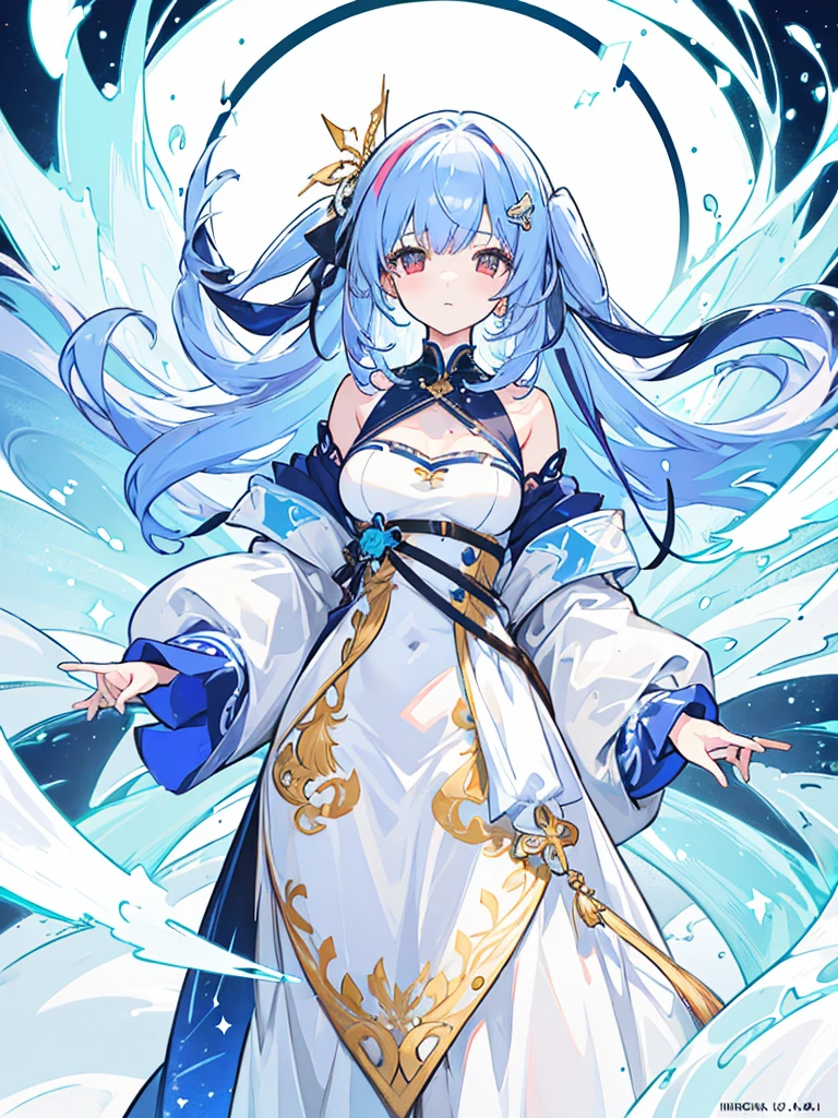 (best quality:1.3), (Artwork:1.3), (illustration:1.3), (ultra-detailed:1.3), (imid shot:0.9), 1 girl, medium breasts, ((colored hair ))), hair ornaments, Tall, Mature, hair