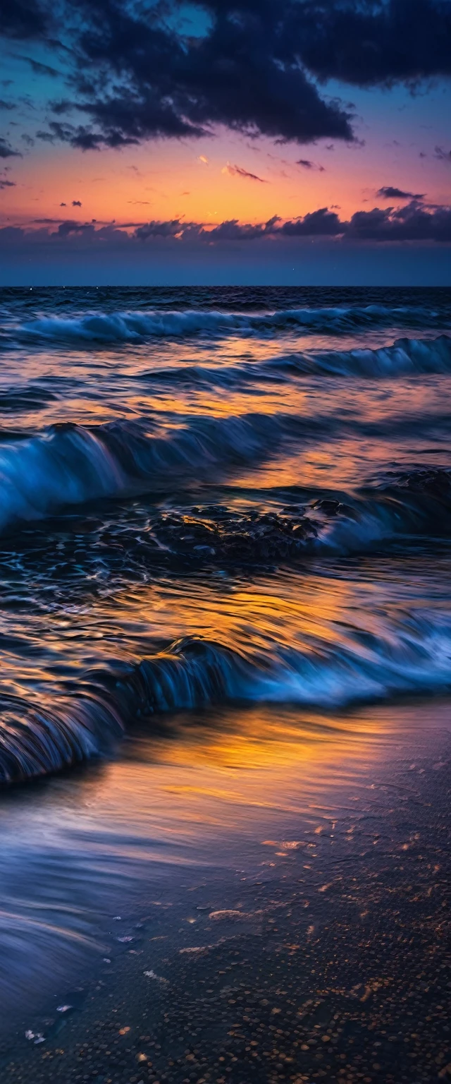 water, Ocean, Dark Sky, sunset, Milky Way
