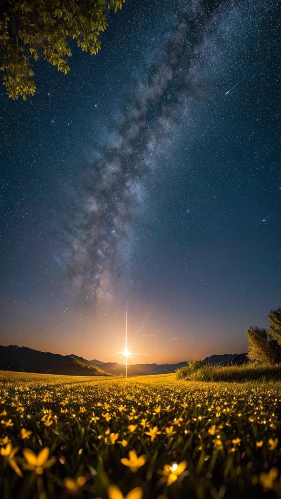 A breathtaking view under the stars, A place where countless dreams sparkle. Meanwhile, one heart, symbolized as a bright star, Continue to shine with the light of hope.