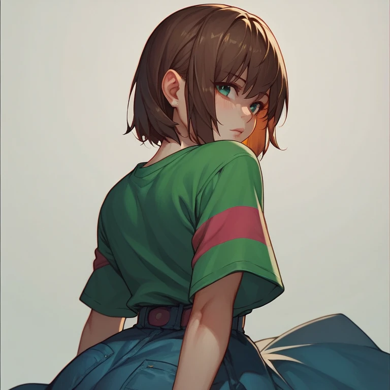 A sexy woman, Chara, frisk, big-ass