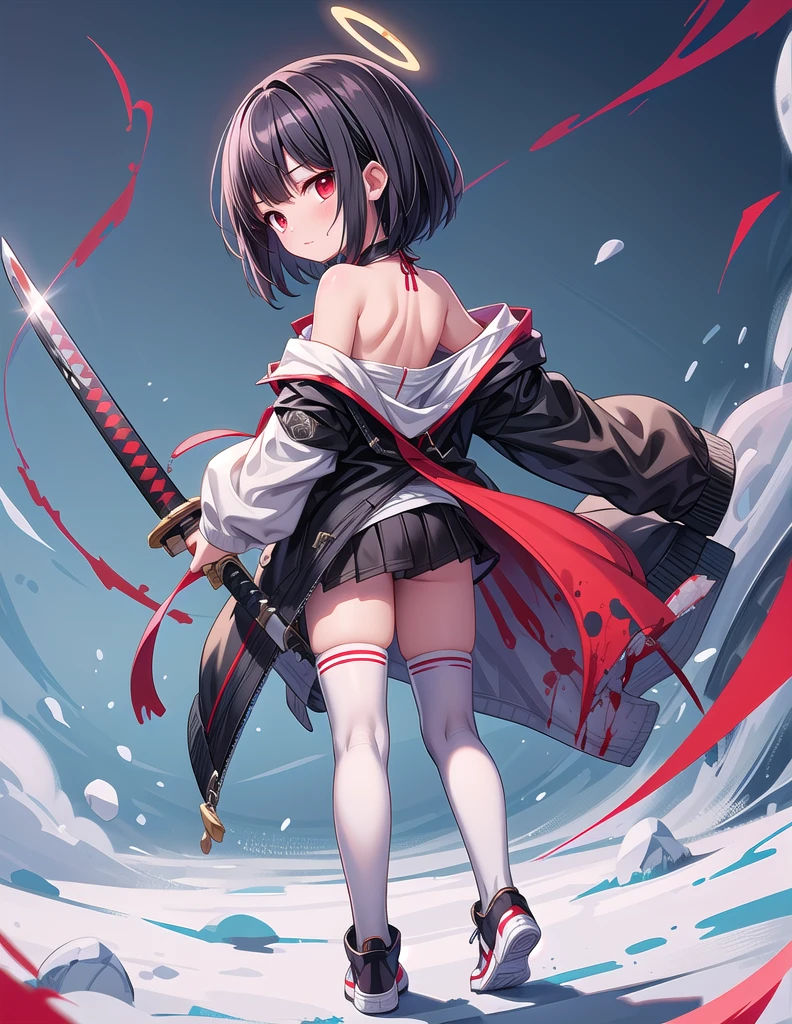 In the woods、Ninja、Female ninja、Girl、Girl、Short、Younger、Lower school year、Baby Face、The mouth is not hidden、Panties、Both eyes open、Thighs、Half naked、Nipples、flat chest、Sengoku period、Dynamic Angle、Aggressive Pose、knife、Shuriken、Ninja、darkness、assassination、attack、agile、Ninjutsu、Displeased、Killing each other、Have a weapon、There are enemies、Fighting、Blood splatter、Jumping、Aerial、Speed、Sprint、Your clothes are torn
