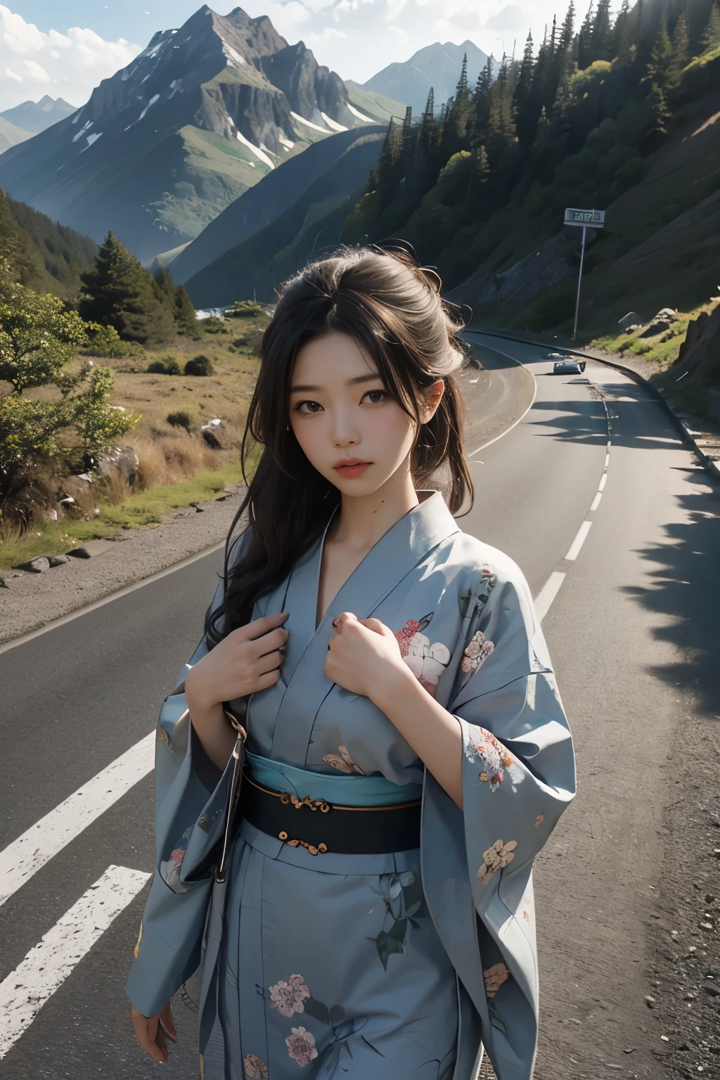 Beautiful,Junko Ishihara,Over Amagi,Prostitute,or period,Years falls,Flame of Love,Disheveled Japanese clothing,In the mountains,The twists and turns of the deep mountains,Flames of Passion,Mature women in their thirties,A devoted beauty,Disheveled Hair,Disheveled outfit,A half-crazed woman obsessed with love,Disheveled, thin kimono,thin yukata,A distraught yukata wearer,Female Artist,Narrow eyes,Single-minded gaze,Simple string belt,or period,Dark mountain path,Crossing the mountain pass,Unpaved mountain roads,On the road through the dark forest,Unpaved road,promenade,Mountain trail,Dirt Road,登Mountain trail,When the road wasn't paved yet,Old mountain path,ground road,carriage,rickshaw,She's wearing light clothing and her chest is exposed.,Beautiful Mature Woman,Her chest is open, exposing her beautiful nipples.,A narrow, winding road leading uphill,Mountain path where you can see the bare ground,A lightly dressed kimono that is slightly disheveled,Road in the Middle Ages,No cars, only horses and rickshaws,A narrow road just wide enough for one person to pass through々A path through a dark mountain forest covered with snow,Ninety-nine percent off,Steep dirt road,Dirt-stained area around the feet,Climbing dangerous mountain trails,Animal trail,Unpaved road,Paths for wild boars, etc.,Extremely small and flat chest,Beautiful nipples,The face of a virtuous angel with many good experiences,A beautiful face like a legendary celestial maiden,Unpaved mountain road,Indigo yukata,Wearing cute wooden women's can,No baggage,Holding a single flower,On the ground in the mountains,in the forest,A tall peak in the distance々,A thin yukata with a simple, plain geometric pattern,Beautiful nipples,Beauty,The length of the yukata is long,Face close-up,promenade,Kemono Road,All gravel roads,All off-road,Dark Night Road,Moonlight only,Are thin,Leaner figure,A slender beauty with an unfortunate past,