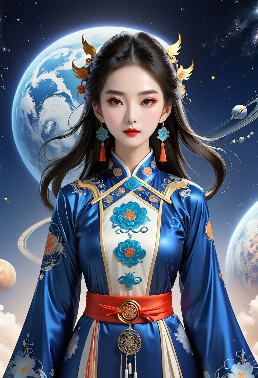 National trend space suit,Chinese elements,Hanfu elements,Space suit professionalism